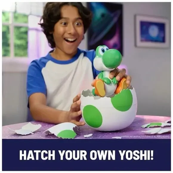 🔥Hatchin' Yoshi The Super Mario Galaxy Movie Interactive Yoshi Figure BNWT🔥 - Picture 2 of 10